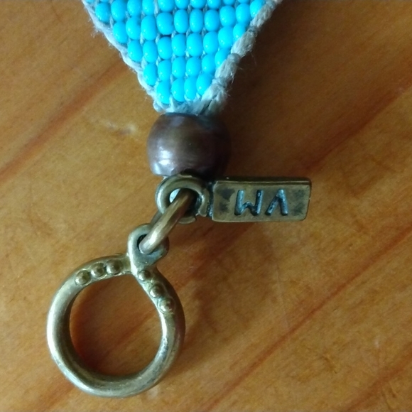 VM Vanessa Mooney loom bracelet in turquoise and brown - Picture 2 of 4